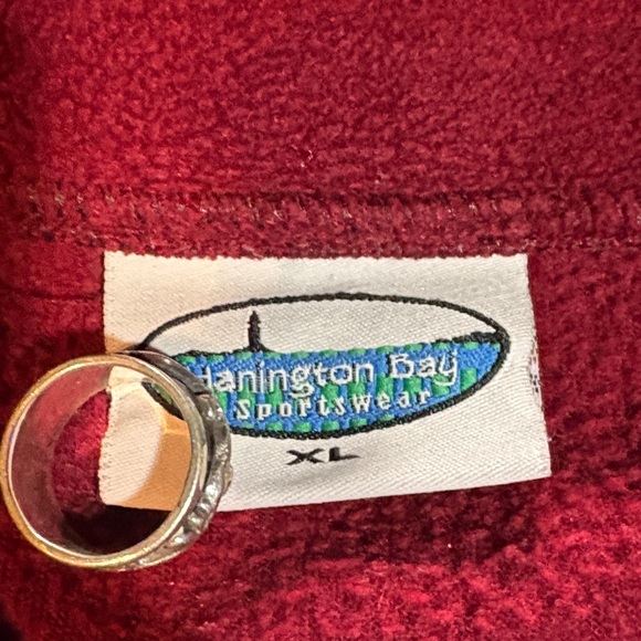 VINTAGE TOMMY SPORT THREE QUARTER ZIP FLEECE RED LARGE - Picture 2 of 6